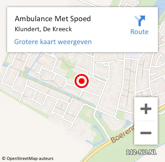 Locatie op kaart van de 112 melding: Ambulance Met Spoed Naar Klundert, De Kreeck op 7 januari 2020 21:43