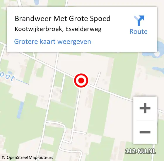 Locatie op kaart van de 112 melding: Brandweer Met Grote Spoed Naar Kootwijkerbroek, Esvelderweg op 8 januari 2020 13:44