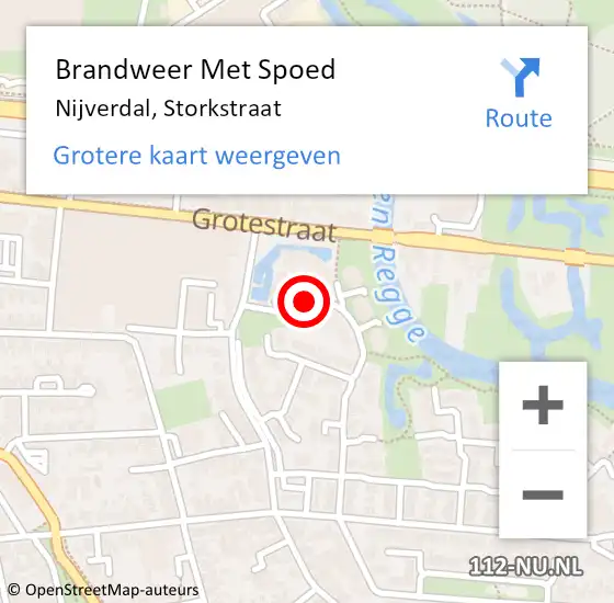 Locatie op kaart van de 112 melding: Brandweer Met Spoed Naar Nijverdal, Storkstraat op 8 januari 2020 19:36