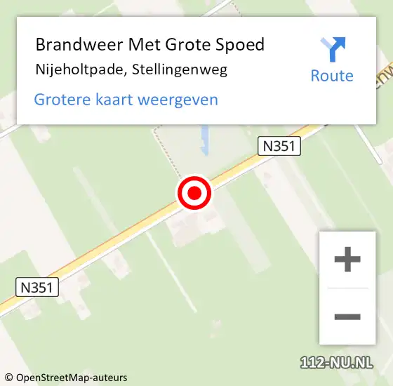 Locatie op kaart van de 112 melding: Brandweer Met Grote Spoed Naar Nijeholtpade, Stellingenweg op 9 januari 2020 10:26