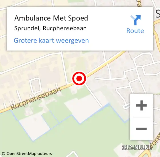 Locatie op kaart van de 112 melding: Ambulance Met Spoed Naar Sprundel, Rucphensebaan op 9 januari 2020 15:22