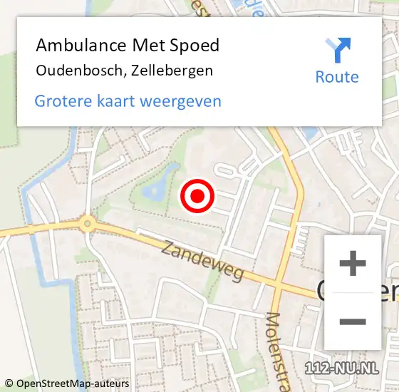 Locatie op kaart van de 112 melding: Ambulance Met Spoed Naar Oudenbosch, Zellebergen op 9 januari 2020 17:03