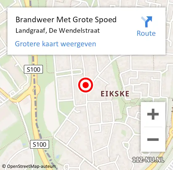 Locatie op kaart van de 112 melding: Brandweer Met Grote Spoed Naar Landgraaf, De Wendelstraat op 9 januari 2020 17:57