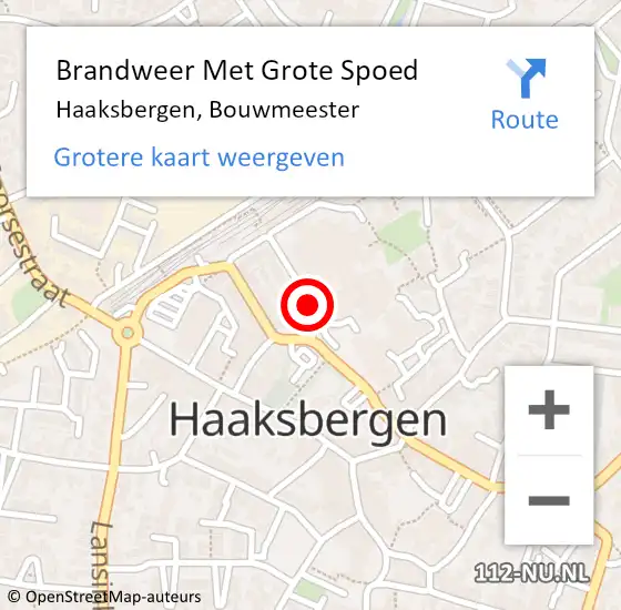 Locatie op kaart van de 112 melding: Brandweer Met Grote Spoed Naar Haaksbergen, Bouwmeester op 25 april 2014 11:07