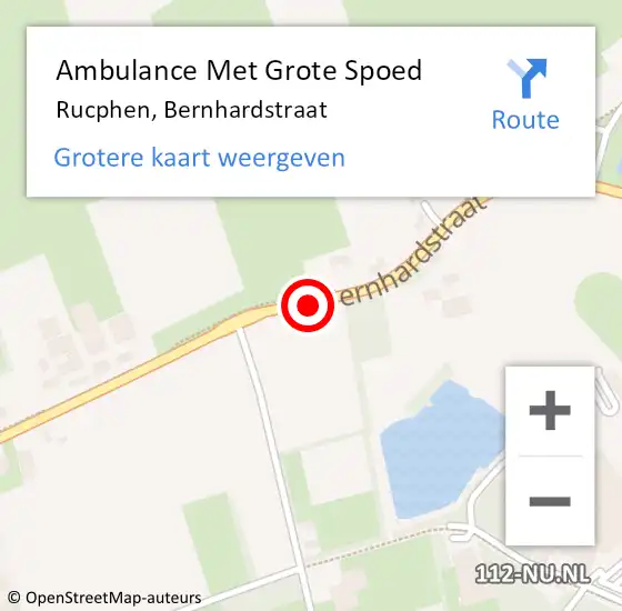 Locatie op kaart van de 112 melding: Ambulance Met Grote Spoed Naar Rucphen, Bernhardstraat op 11 januari 2020 15:12