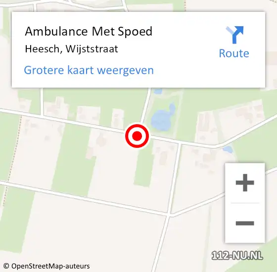 Locatie op kaart van de 112 melding: Ambulance Met Spoed Naar Heesch, Wijststraat op 11 januari 2020 19:06