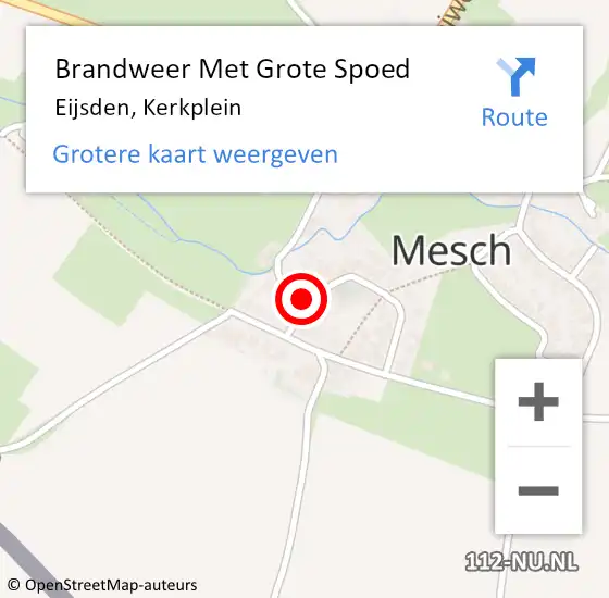 Locatie op kaart van de 112 melding: Brandweer Met Grote Spoed Naar Eijsden, Kerkplein op 12 januari 2020 02:15