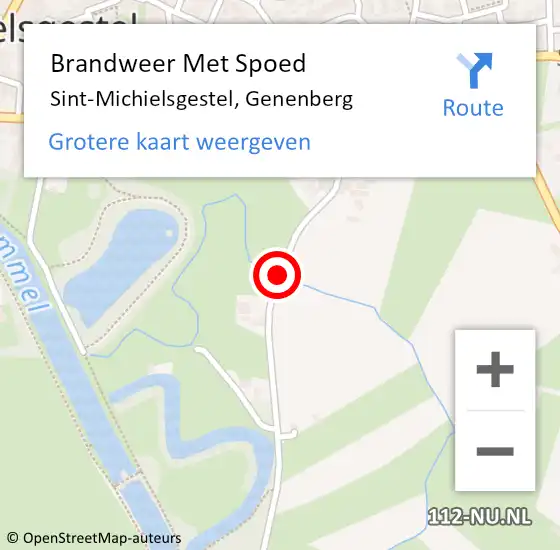 Locatie op kaart van de 112 melding: Brandweer Met Spoed Naar Sint-Michielsgestel, Genenberg op 13 januari 2020 11:46