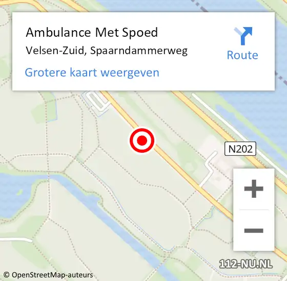 Locatie op kaart van de 112 melding: Ambulance Met Spoed Naar Velsen-Zuid, Spaarndammerweg op 14 januari 2020 13:53