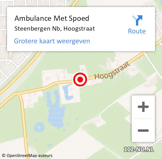 Locatie op kaart van de 112 melding: Ambulance Met Spoed Naar Steenbergen Nb, Hoogstraat op 14 januari 2020 15:38