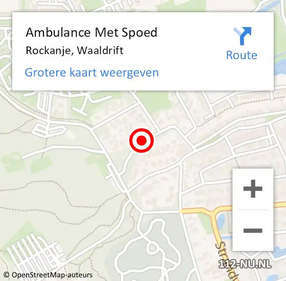 Locatie op kaart van de 112 melding: Ambulance Met Spoed Naar Rockanje, Waaldrift op 15 januari 2020 13:19