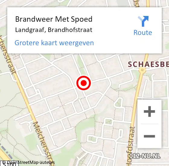 Locatie op kaart van de 112 melding: Brandweer Met Spoed Naar Landgraaf, Brandhofstraat op 15 januari 2020 15:27