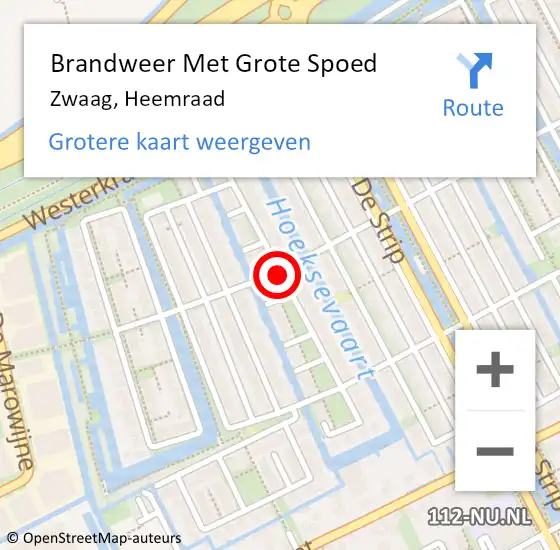 Locatie op kaart van de 112 melding: Brandweer Met Grote Spoed Naar Zwaag, Heemraad op 15 januari 2020 21:07