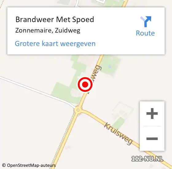 Locatie op kaart van de 112 melding: Brandweer Met Spoed Naar Zonnemaire, Zuidweg op 25 april 2014 18:10