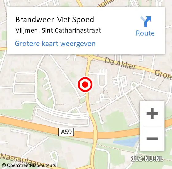 Locatie op kaart van de 112 melding: Brandweer Met Spoed Naar Vlijmen, Sint Catharinastraat op 16 januari 2020 20:09