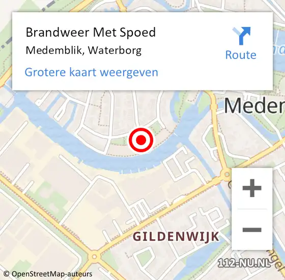 Locatie op kaart van de 112 melding: Brandweer Met Spoed Naar Medemblik, Waterborg op 17 januari 2020 08:16