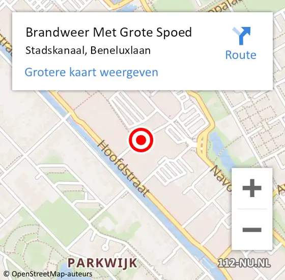 Locatie op kaart van de 112 melding: Brandweer Met Grote Spoed Naar Stadskanaal, Beneluxlaan op 17 januari 2020 11:55