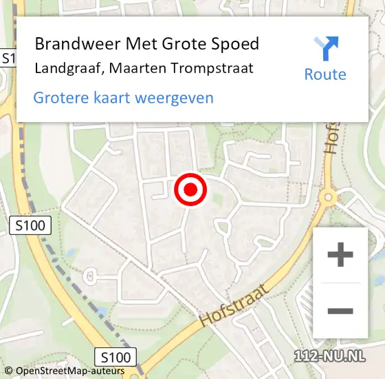 Locatie op kaart van de 112 melding: Brandweer Met Grote Spoed Naar Landgraaf, Maarten Trompstraat op 17 januari 2020 18:39