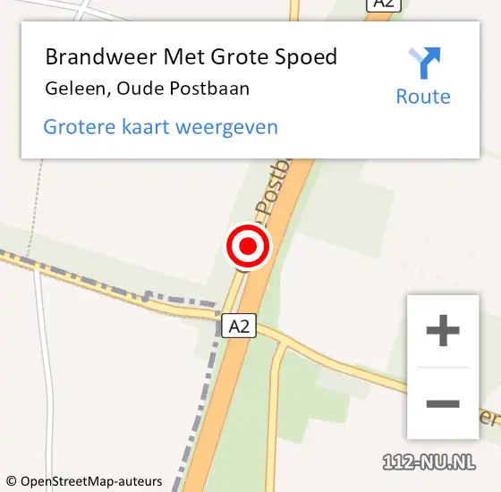 Locatie op kaart van de 112 melding: Brandweer Met Grote Spoed Naar Geleen, Oude Postbaan op 18 januari 2020 00:39