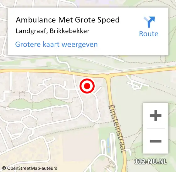 Locatie op kaart van de 112 melding: Ambulance Met Grote Spoed Naar Landgraaf, Brikkebekker op 25 april 2014 21:55