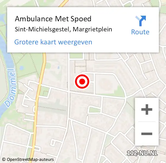 Locatie op kaart van de 112 melding: Ambulance Met Spoed Naar Sint-Michielsgestel, Margrietplein op 18 januari 2020 16:16