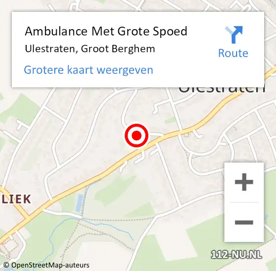 Locatie op kaart van de 112 melding: Ambulance Met Grote Spoed Naar Ulestraten, Groot Berghem op 25 april 2014 22:42