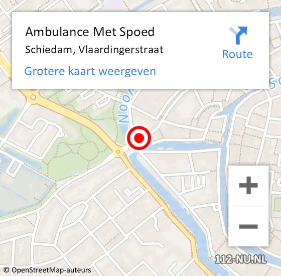 Locatie op kaart van de 112 melding: Ambulance Met Spoed Naar Schiedam, Vlaardingerstraat op 18 januari 2020 20:37