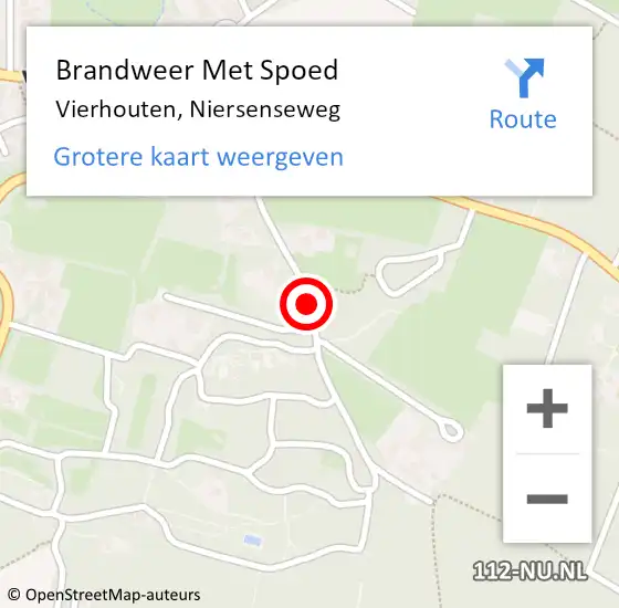 Locatie op kaart van de 112 melding: Brandweer Met Spoed Naar Vierhouten, Niersenseweg op 18 januari 2020 23:17