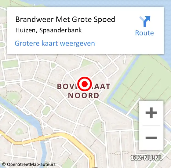 Locatie op kaart van de 112 melding: Brandweer Met Grote Spoed Naar Huizen, Spaanderbank op 18 januari 2020 23:25