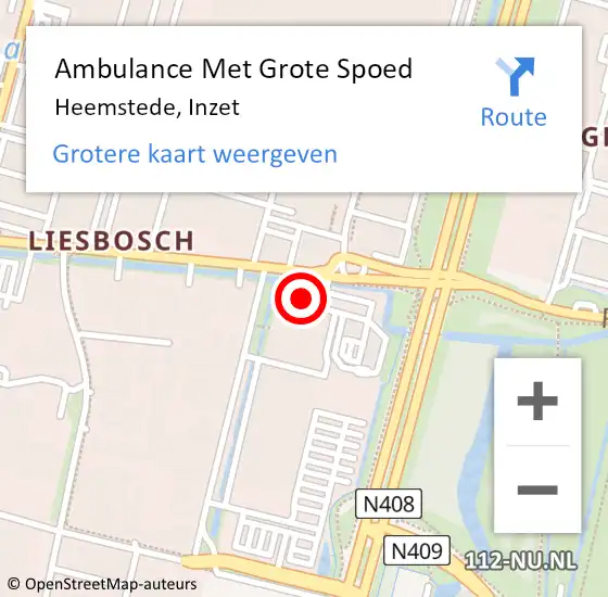 Locatie op kaart van de 112 melding: Ambulance Met Grote Spoed Naar Heemstede, Inzet op 19 januari 2020 01:20