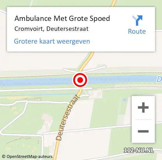 Locatie op kaart van de 112 melding: Ambulance Met Grote Spoed Naar Cromvoirt, Deutersestraat op 19 januari 2020 10:33