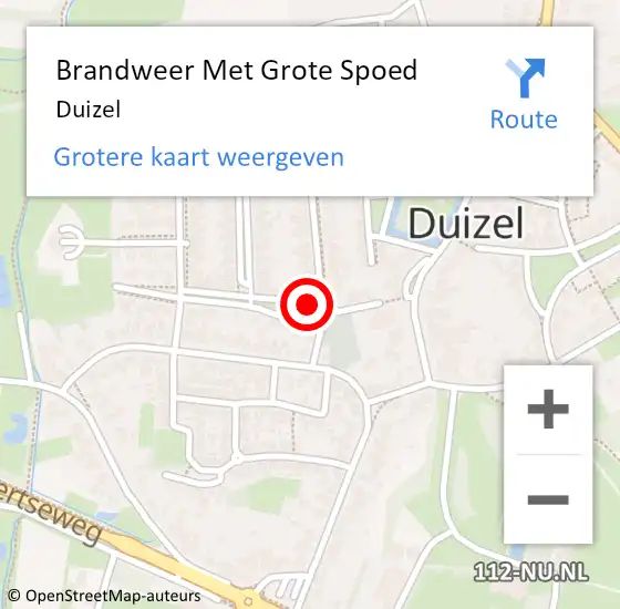 Locatie op kaart van de 112 melding: Brandweer Met Grote Spoed Naar Duizel op 19 januari 2020 17:23