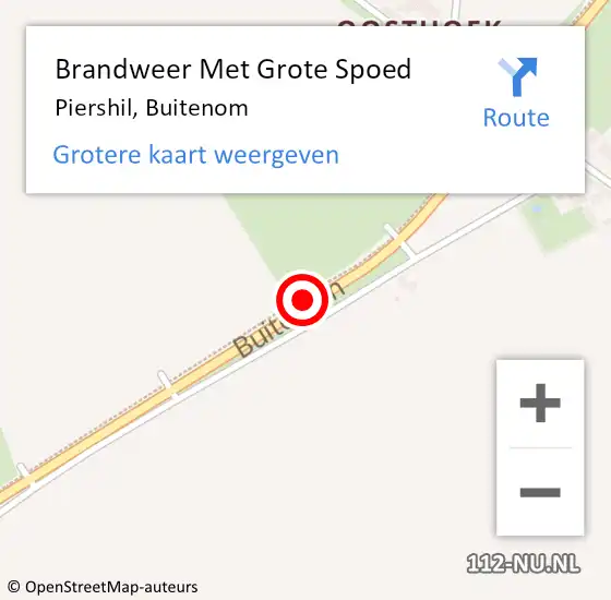 Locatie op kaart van de 112 melding: Brandweer Met Grote Spoed Naar Piershil, Buitenom op 20 januari 2020 09:50