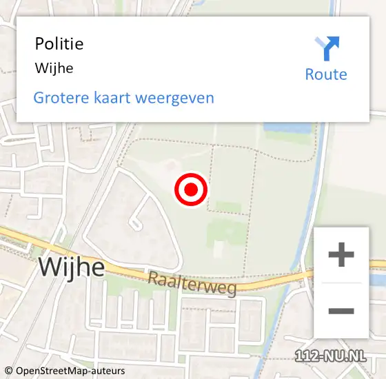 Locatie op kaart van de 112 melding: Politie Wijhe op 20 januari 2020 14:02