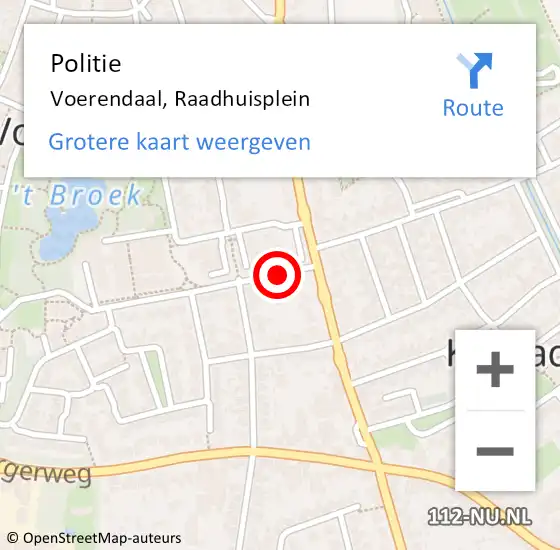 Locatie op kaart van de 112 melding: Politie Voerendaal, Raadhuisplein op 21 januari 2020 08:10