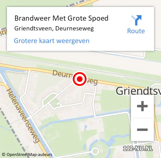 Locatie op kaart van de 112 melding: Brandweer Met Grote Spoed Naar Griendtsveen, Deurneseweg op 21 januari 2020 12:54