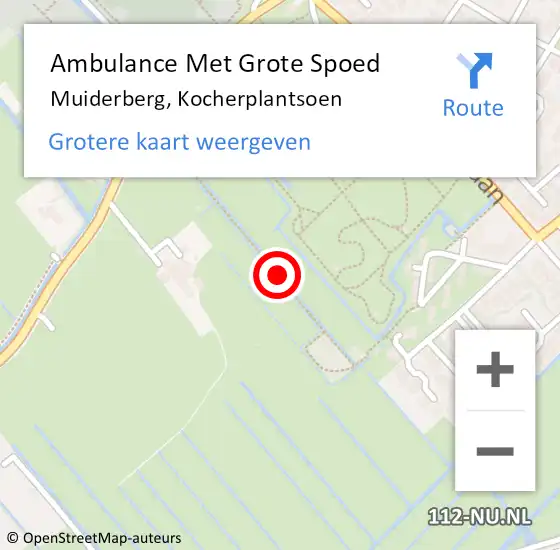 Locatie op kaart van de 112 melding: Ambulance Met Grote Spoed Naar Muiderberg, Kocherplantsoen op 21 januari 2020 21:31