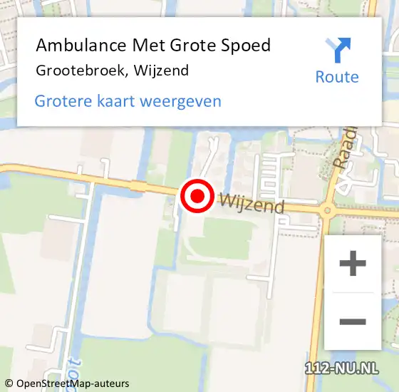 Locatie op kaart van de 112 melding: Ambulance Met Grote Spoed Naar Grootebroek, Wijzend op 21 januari 2020 22:02