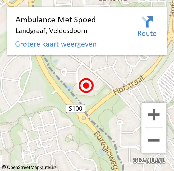 Locatie op kaart van de 112 melding: Ambulance Met Spoed Naar Landgraaf, Veldesdoorn op 26 april 2014 08:30