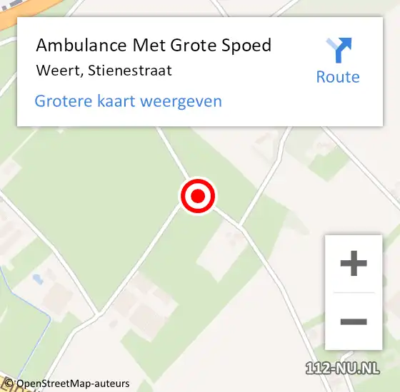 Locatie op kaart van de 112 melding: Ambulance Met Grote Spoed Naar Weert, Stienestraat op 22 januari 2020 11:00