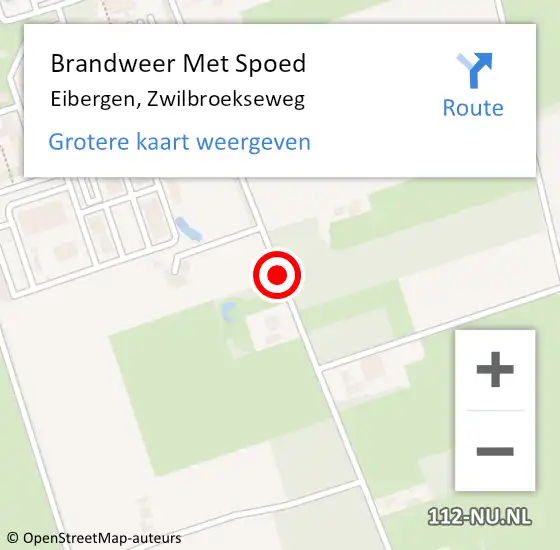 Locatie op kaart van de 112 melding: Brandweer Met Spoed Naar Eibergen, Zwilbroekseweg op 22 januari 2020 16:28