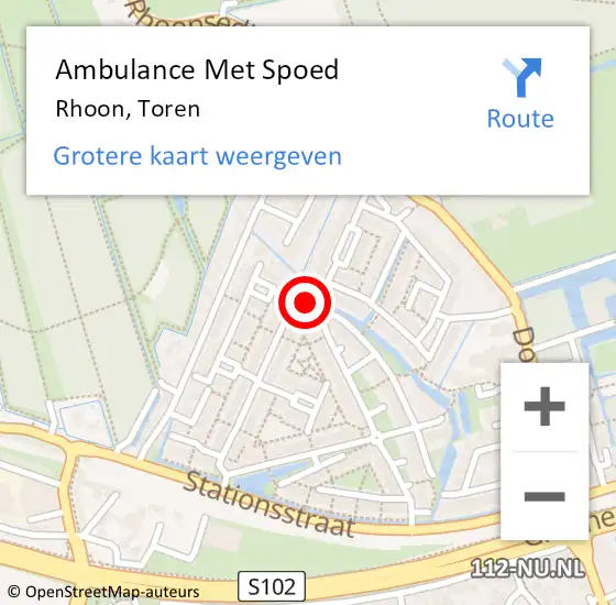 Locatie op kaart van de 112 melding: Ambulance Met Spoed Naar Rhoon, Toren op 23 januari 2020 06:38