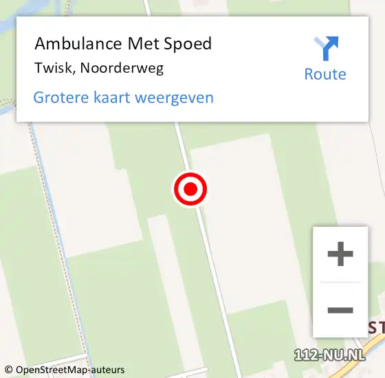 Locatie op kaart van de 112 melding: Ambulance Met Spoed Naar Twisk, Noorderweg op 26 april 2014 11:11