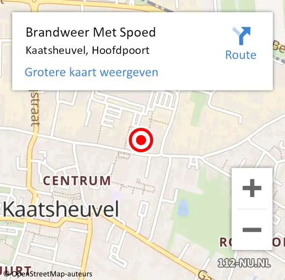 Locatie op kaart van de 112 melding: Brandweer Met Spoed Naar Kaatsheuvel, Hoofdpoort op 23 januari 2020 14:50