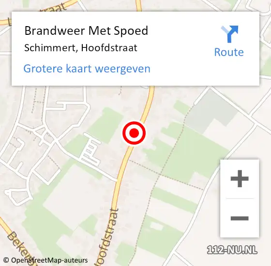 Locatie op kaart van de 112 melding: Brandweer Met Spoed Naar Schimmert, Hoofdstraat op 23 januari 2020 15:35
