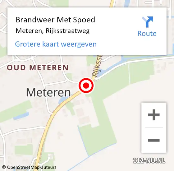 Locatie op kaart van de 112 melding: Brandweer Met Spoed Naar Meteren, Rijksstraatweg op 23 januari 2020 16:02