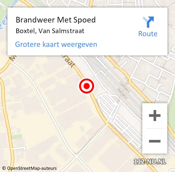 Locatie op kaart van de 112 melding: Brandweer Met Spoed Naar Boxtel, Van Salmstraat op 24 januari 2020 06:41