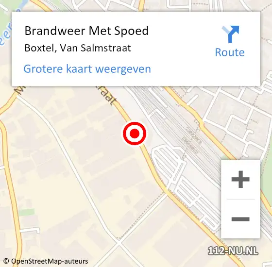 Locatie op kaart van de 112 melding: Brandweer Met Spoed Naar Boxtel, Van Salmstraat op 24 januari 2020 06:48