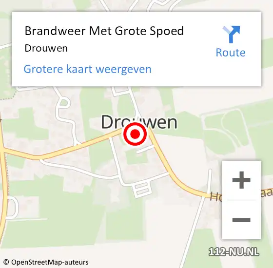 Locatie op kaart van de 112 melding: Brandweer Met Grote Spoed Naar Drouwen op 24 januari 2020 07:14