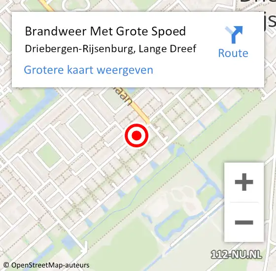 Locatie op kaart van de 112 melding: Brandweer Met Grote Spoed Naar Driebergen-Rijsenburg, Lange Dreef op 24 januari 2020 22:49